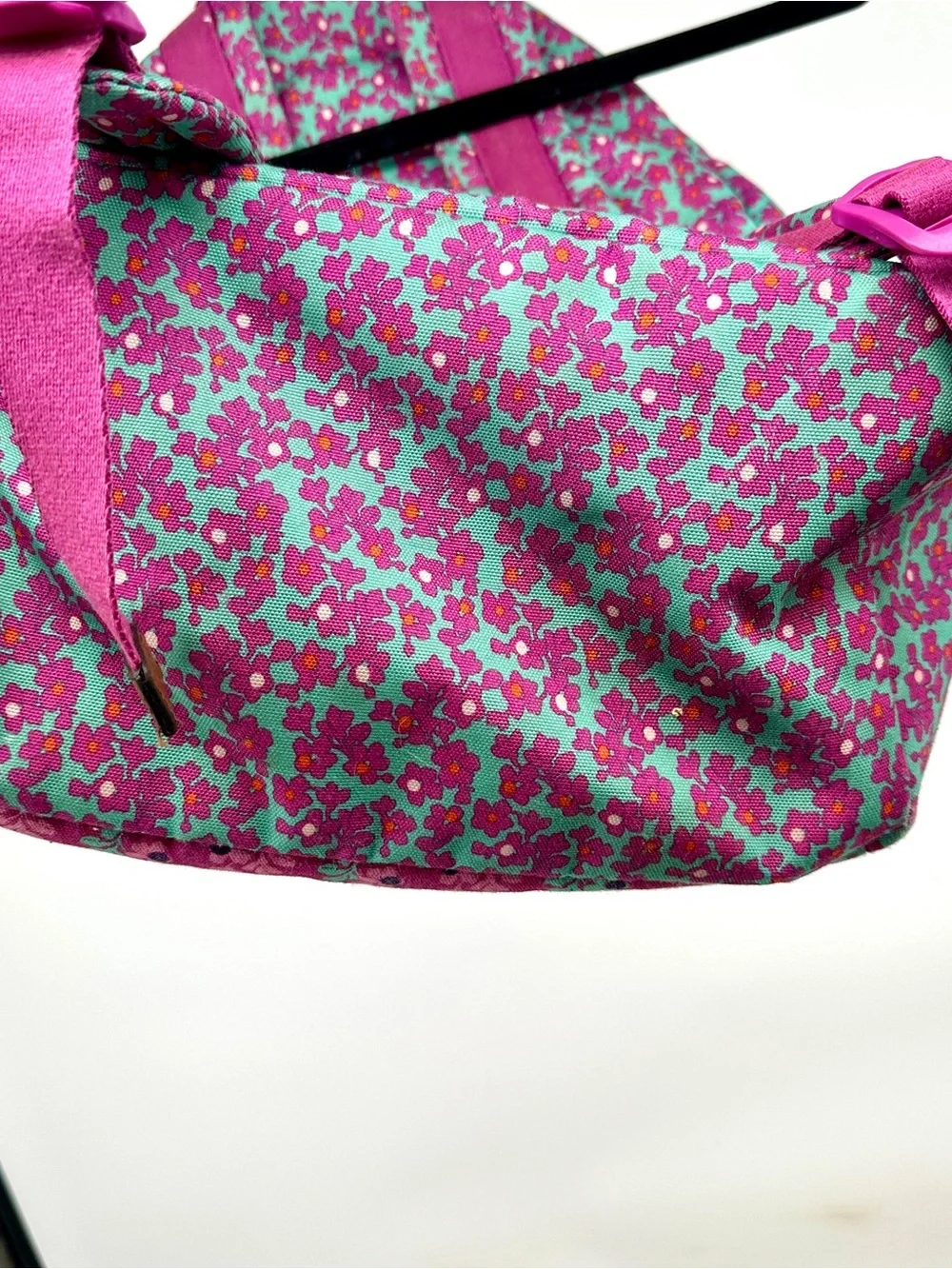 Girls Women Vera Bradley Pink & Teal Floral Backpack Back to School